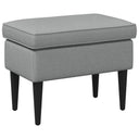 vidaXL Voetenbank Lichtgrijs 55 x 35 x 41 cm Stof