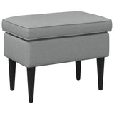 vidaXL Voetenbank Lichtgrijs 55 x 35 x 41 cm Stof