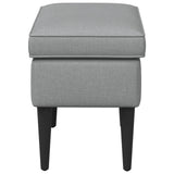 vidaXL Voetenbank Lichtgrijs 55 x 35 x 41 cm Stof