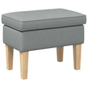 vidaXL Voetenbank Lichtgrijs 55 x 35 x 41 cm Stof