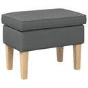 vidaXL Voetenbank Lichtgrijs 55 x 35 x 41 cm Stof