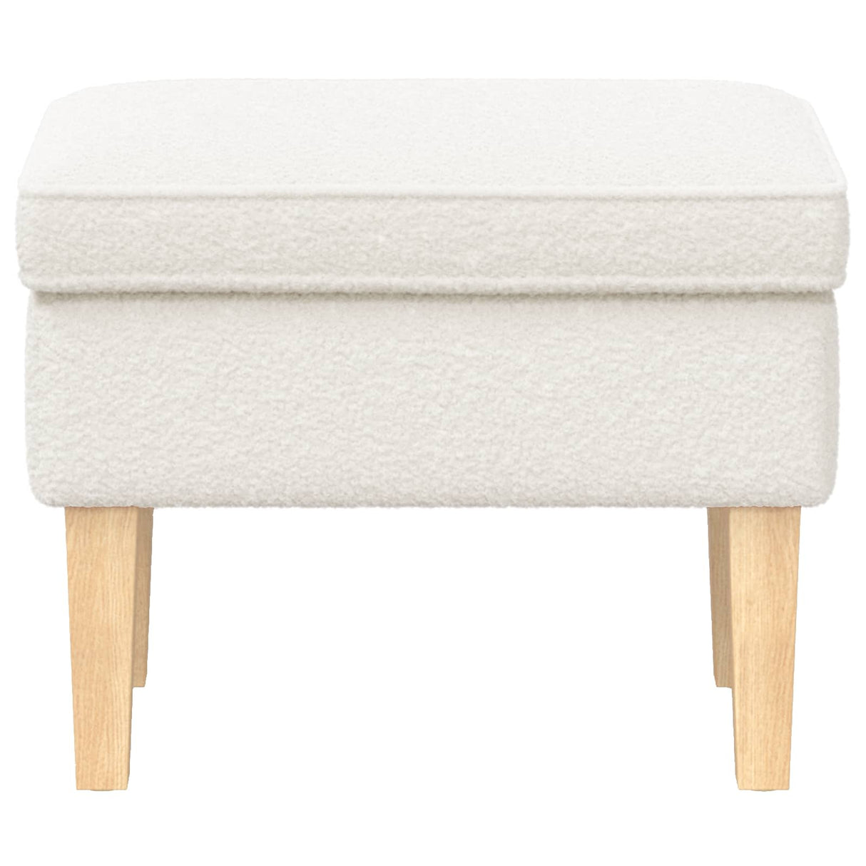 vidaXL Voetenbank Crèmekleurig 55 x 35 x 41 cm Bouclé