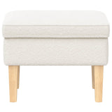 vidaXL Voetenbank Crèmekleurig 55 x 35 x 41 cm Bouclé