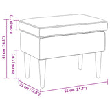 vidaXL Voetenbank Crèmekleurig 55 x 35 x 41 cm Bouclé