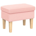 vidaXL Voetenbank Crèmekleurig 55 x 35 x 41 cm Bouclé