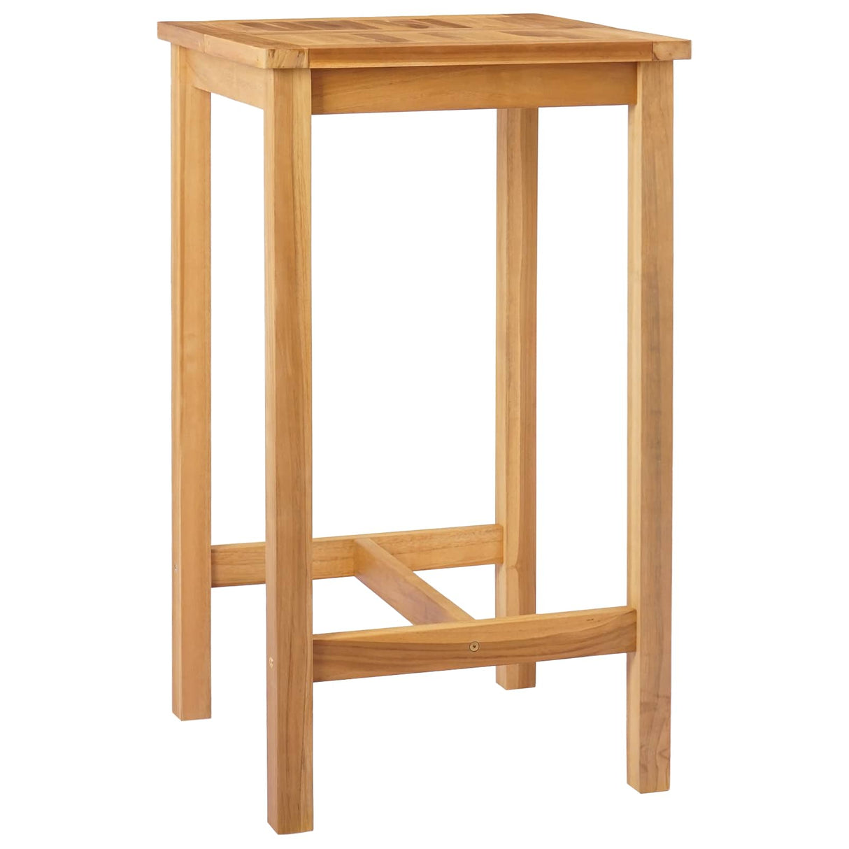 vidaXL Bartafel Naturel 60 x 60 x 105 cm Massief Teakhout