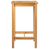 vidaXL Bartafel Naturel 60 x 60 x 105 cm Massief Teakhout