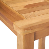 vidaXL Bartafel Naturel 60 x 60 x 105 cm Massief Teakhout
