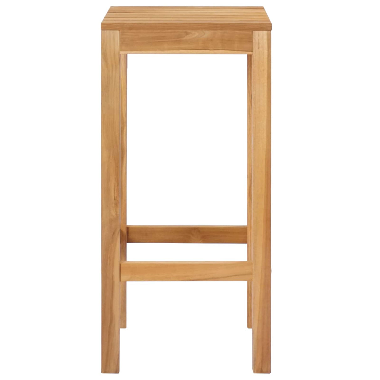 vidaXL Bar Stools 2 pcs Natural Solid Teakwood