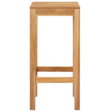 vidaXL Bar Stools 2 pcs Natural Solid Teakwood