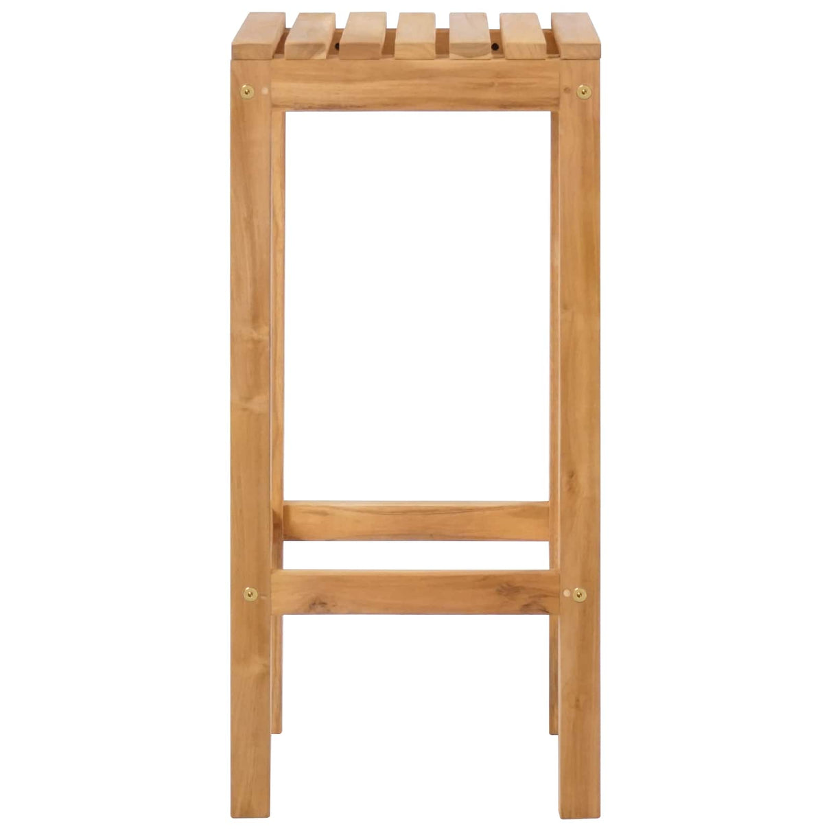 vidaXL Bar Stools 2 pcs Natural Solid Teakwood
