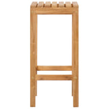 vidaXL Bar Stools 2 pcs Natural Solid Teakwood