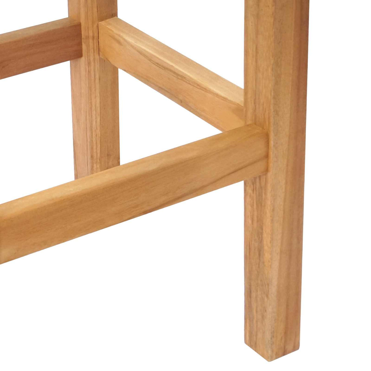 vidaXL Bar Stools 2 pcs Natural Solid Teakwood