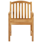 vidaXL Hand-Carved Rose Chair 2 pcs Natural Solid Teakwood