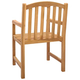 vidaXL Hand-Carved Rose Chair 2 pcs Natural Solid Teakwood