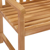 vidaXL Hand-Carved Rose Chair 2 pcs Natural Solid Teakwood