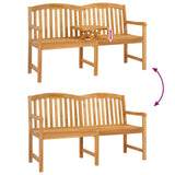 vidaXL Handmade Rose Bench 150.5 x 60 x 95 cm Solid Teakwood