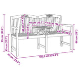 vidaXL Handmade Rose Bench 150.5 x 60 x 95 cm Solid Teakwood