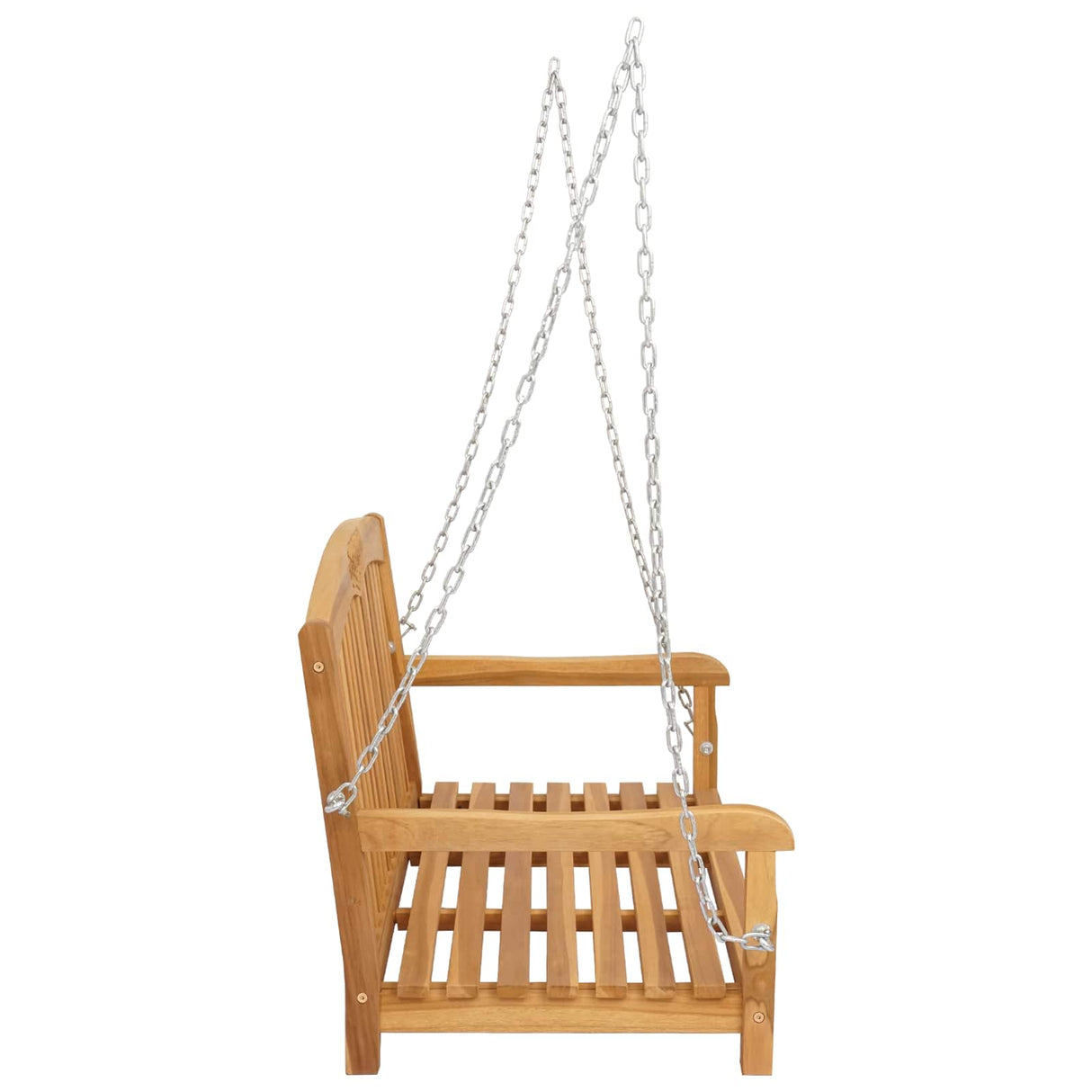 vidaXL Schommelbank 114 x 61 x 61,5 cm Massief Teakhout Naturel