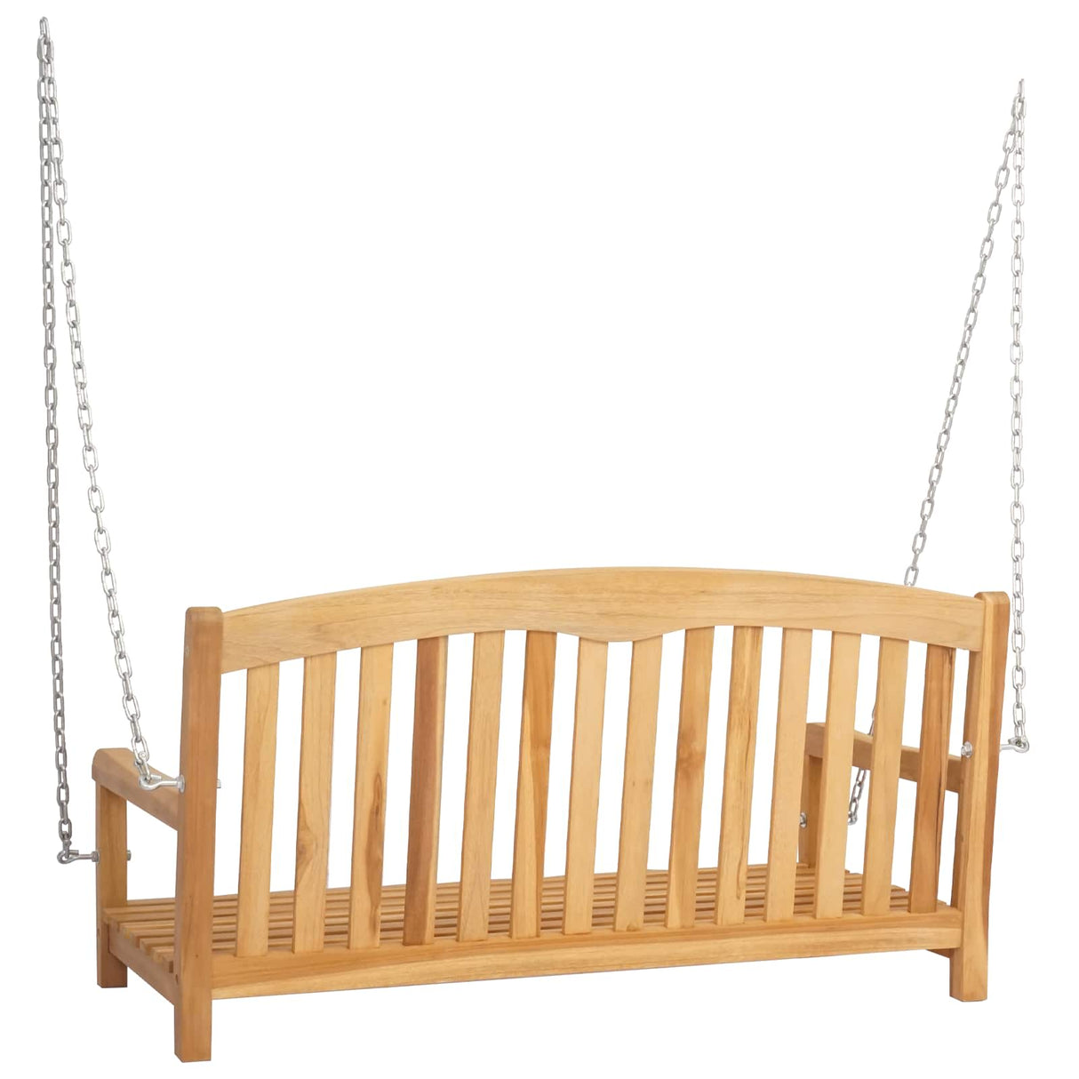 vidaXL Schommelbank 114 x 61 x 61,5 cm Massief Teakhout Naturel