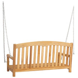 vidaXL Schommelbank 114 x 61 x 61,5 cm Massief Teakhout Naturel