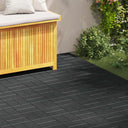 vidaXL Stapsteen 6 pcs Zwart 40,5 x 40,5 x 2 cm Rubber