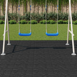 vidaXL Stapsteen 6 pcs Zwart 40,5 x 40,5 x 2 cm Rubber