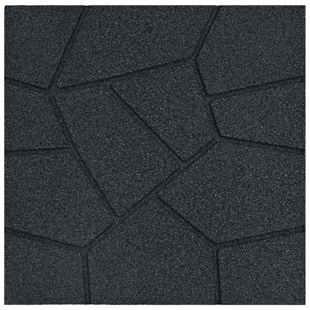 vidaXL Stapsteen 6 pcs Zwart 40,5 x 40,5 x 2 cm Rubber