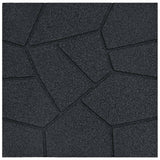 vidaXL Stapsteen 6 pcs Zwart 40,5 x 40,5 x 2 cm Rubber