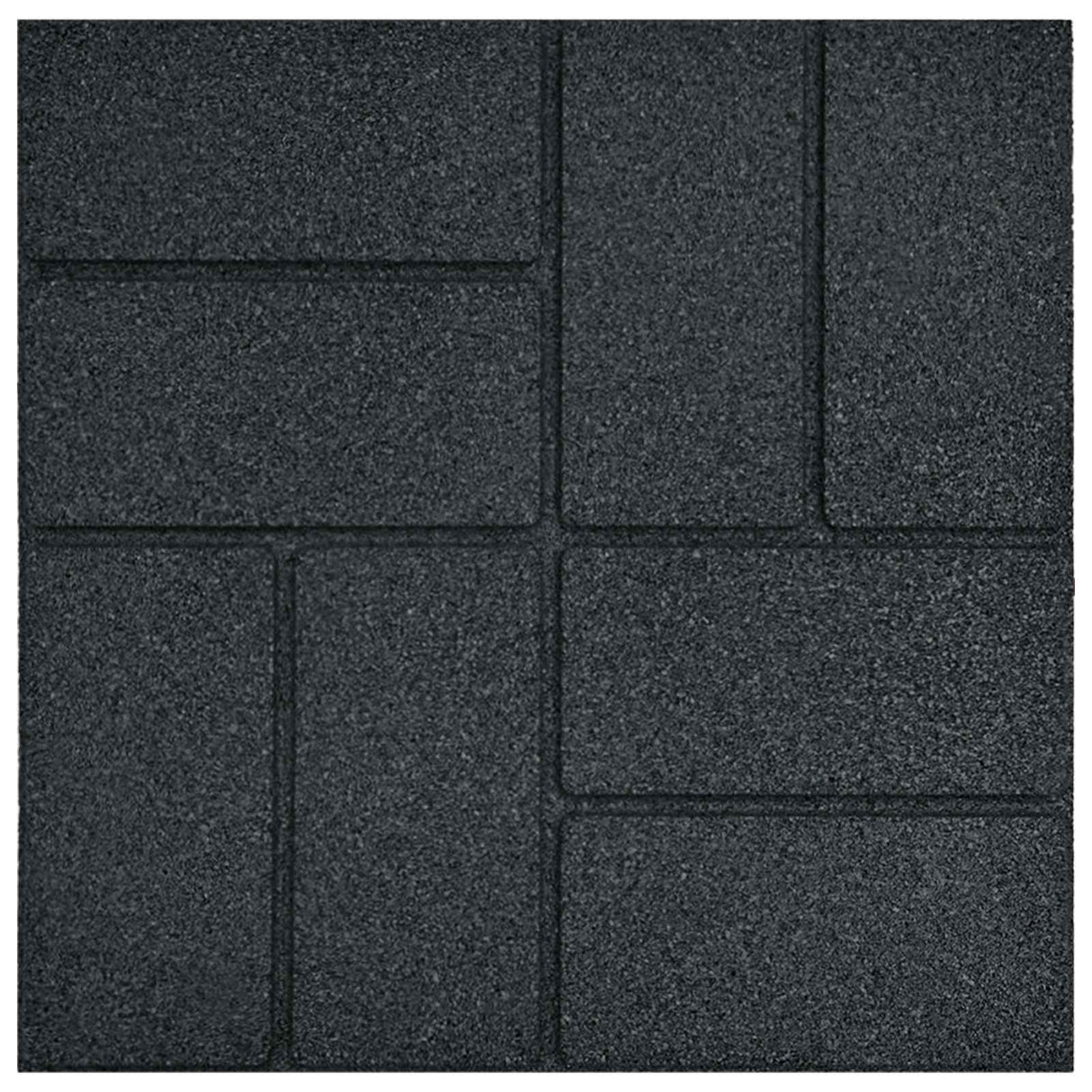 vidaXL Stapsteen 6 pcs Zwart 40,5 x 40,5 x 2 cm Rubber