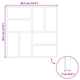 vidaXL Stapsteen 6 pcs Zwart 40,5 x 40,5 x 2 cm Rubber