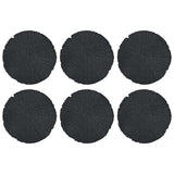 vidaXL Stapsteen 6 pcs Zwart Ø 45 x 1,8 cm Rubber
