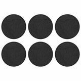 vidaXL Stapsteen 6 pcs Zwart Ø 44 x 2 cm Rubber