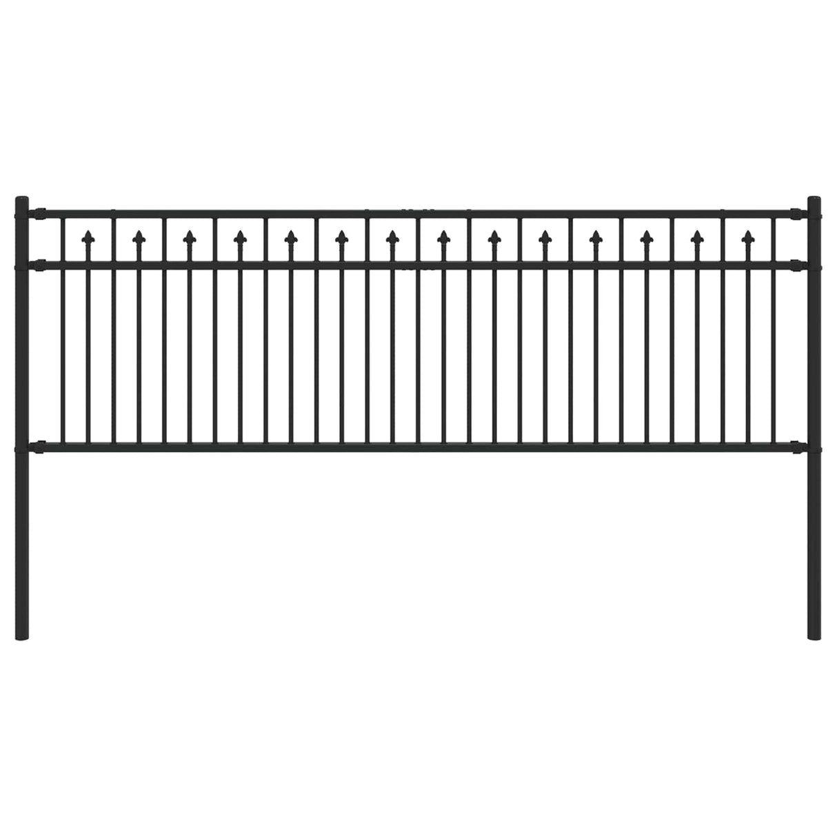 vidaXL Spike Fence BAARLO Black