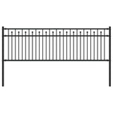 vidaXL Spike Fence BAARLO Black