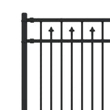 vidaXL Spike Fence BAARLO Black