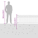 vidaXL Spike Fence BAARLO Black