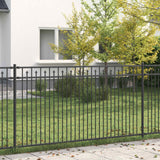 vidaXL Spike Fence BAARLO Black