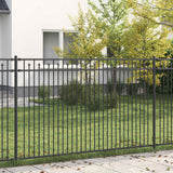 vidaXL Spike Fence BAARLO Black