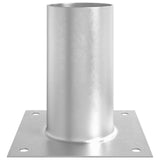 vidaXL Ronde Grondanker 4 pcs Zilverkleurig 15 x 15 x 15 cm Metaal