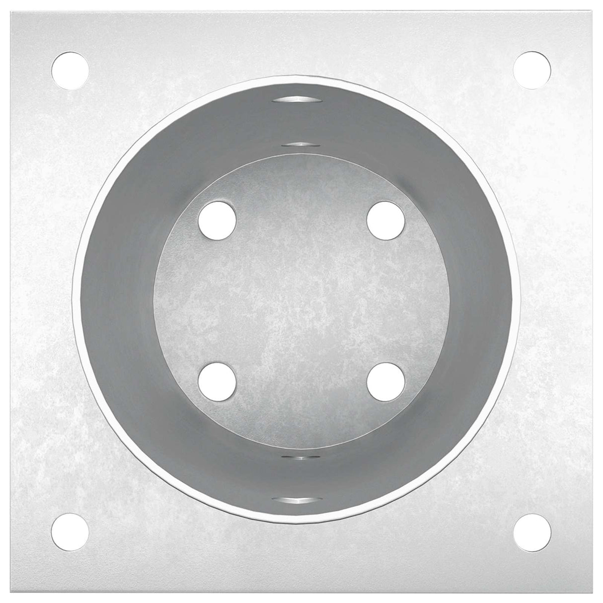 vidaXL Ronde Grondanker 4 pcs Zilverkleurig 15 x 15 x 15 cm Metaal