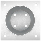 vidaXL Ronde Grondanker 4 pcs Zilverkleurig 15 x 15 x 15 cm Metaal