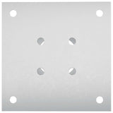 vidaXL Ronde Grondanker 4 pcs Zilverkleurig 15 x 15 x 15 cm Metaal