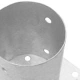 vidaXL Ronde Grondanker 4 pcs Zilverkleurig 15 x 15 x 15 cm Metaal