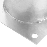 vidaXL Ronde Grondanker 4 pcs Zilverkleurig 15 x 15 x 15 cm Metaal