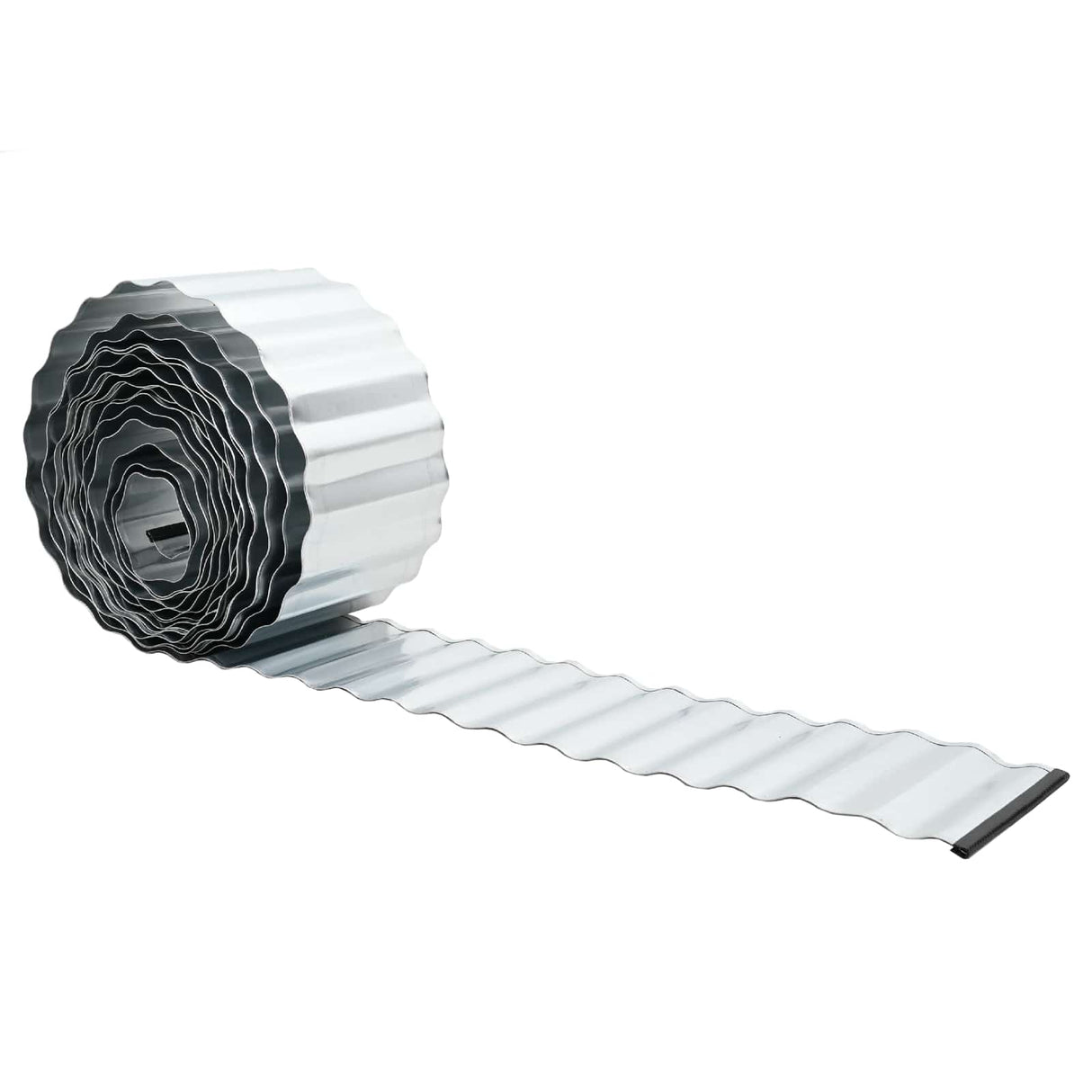 vidaxl Lawn Edging 5 m x 10 cm Galvanised Steel Silver