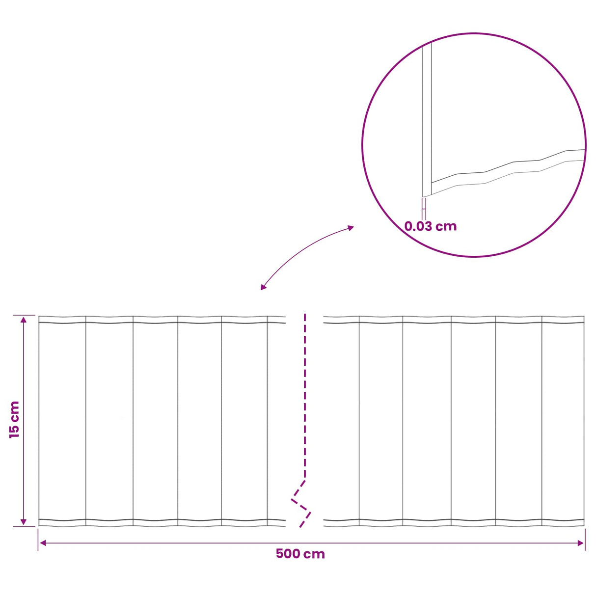 vidaxl Lawn Edging 5 m x 10 cm Galvanised Steel Silver
