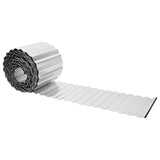 vidaxl Gazonrand 5 m x 10 cm Gegalvaniseerd staal zilver