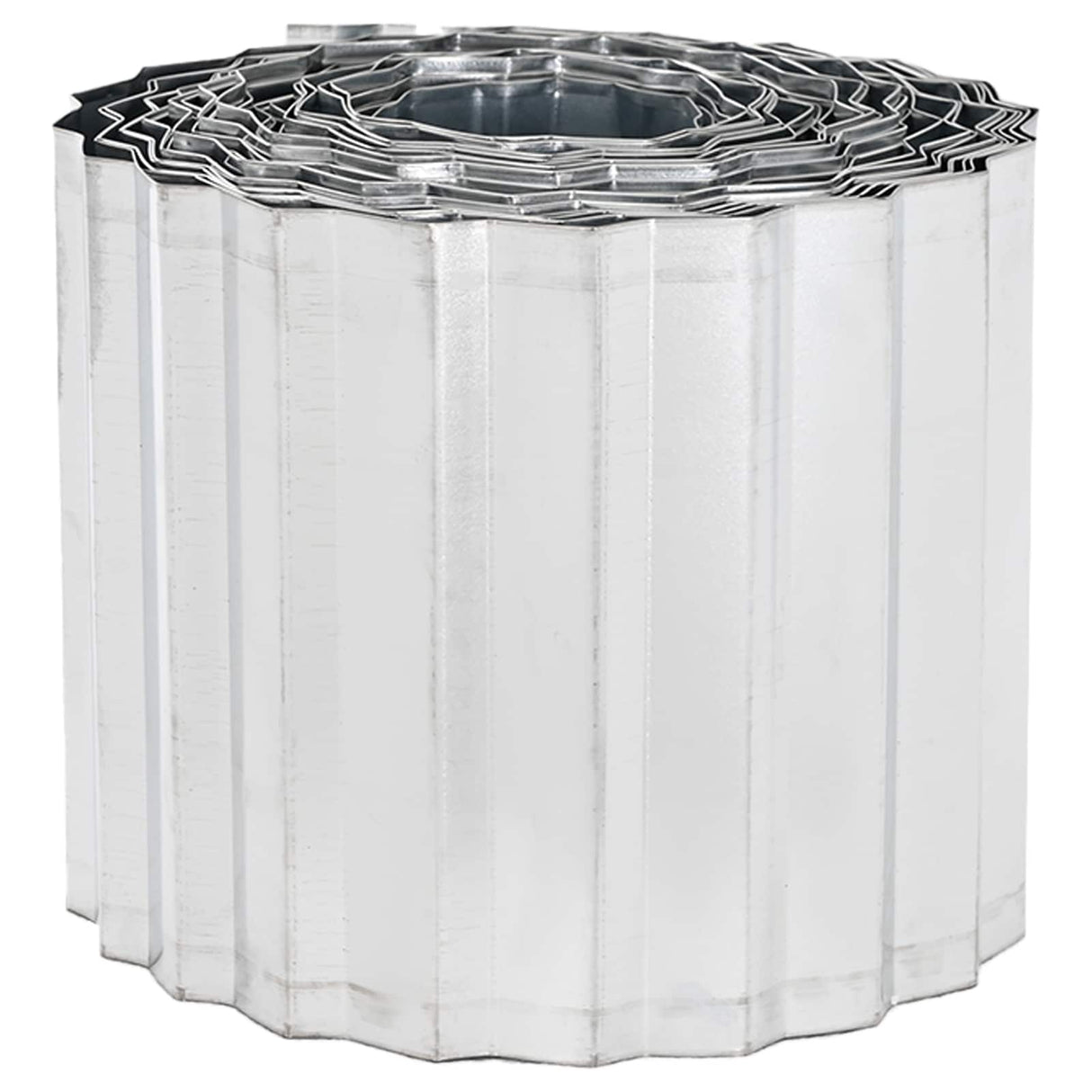 vidaxl Gazonrand 5 m x 10 cm Gegalvaniseerd staal zilver