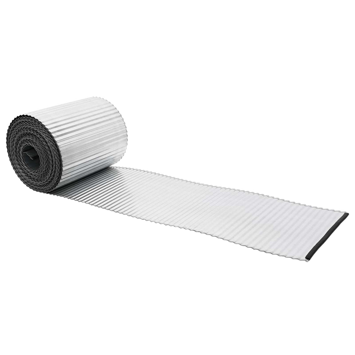 vidaxl Gazonrand 5 m x 10 cm Gegalvaniseerd staal zilver